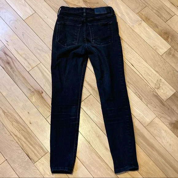Everlane High Rise black skinny jeans size 25 ankle length - Picture 8 of 11